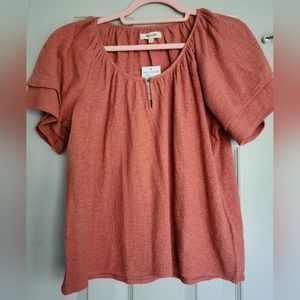 Madewell flutter sleeved top